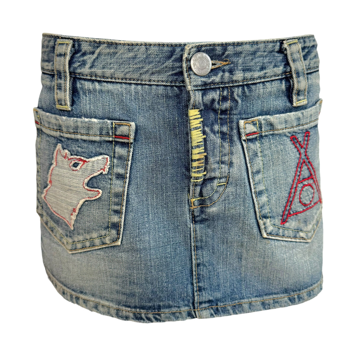 Dsquared2 Embroidered Distressed Mini Skirt