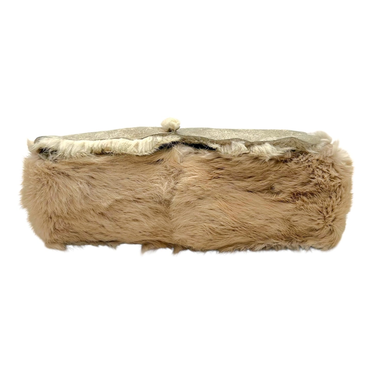 Dolce & Gabbana Ivory Fur Leather Shoulder Bag