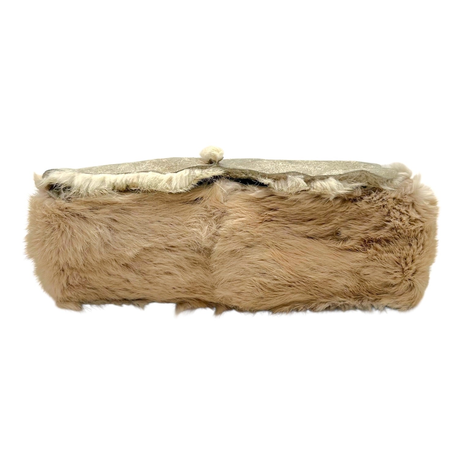 Dolce & Gabbana Ivory Fur Leather Shoulder Bag