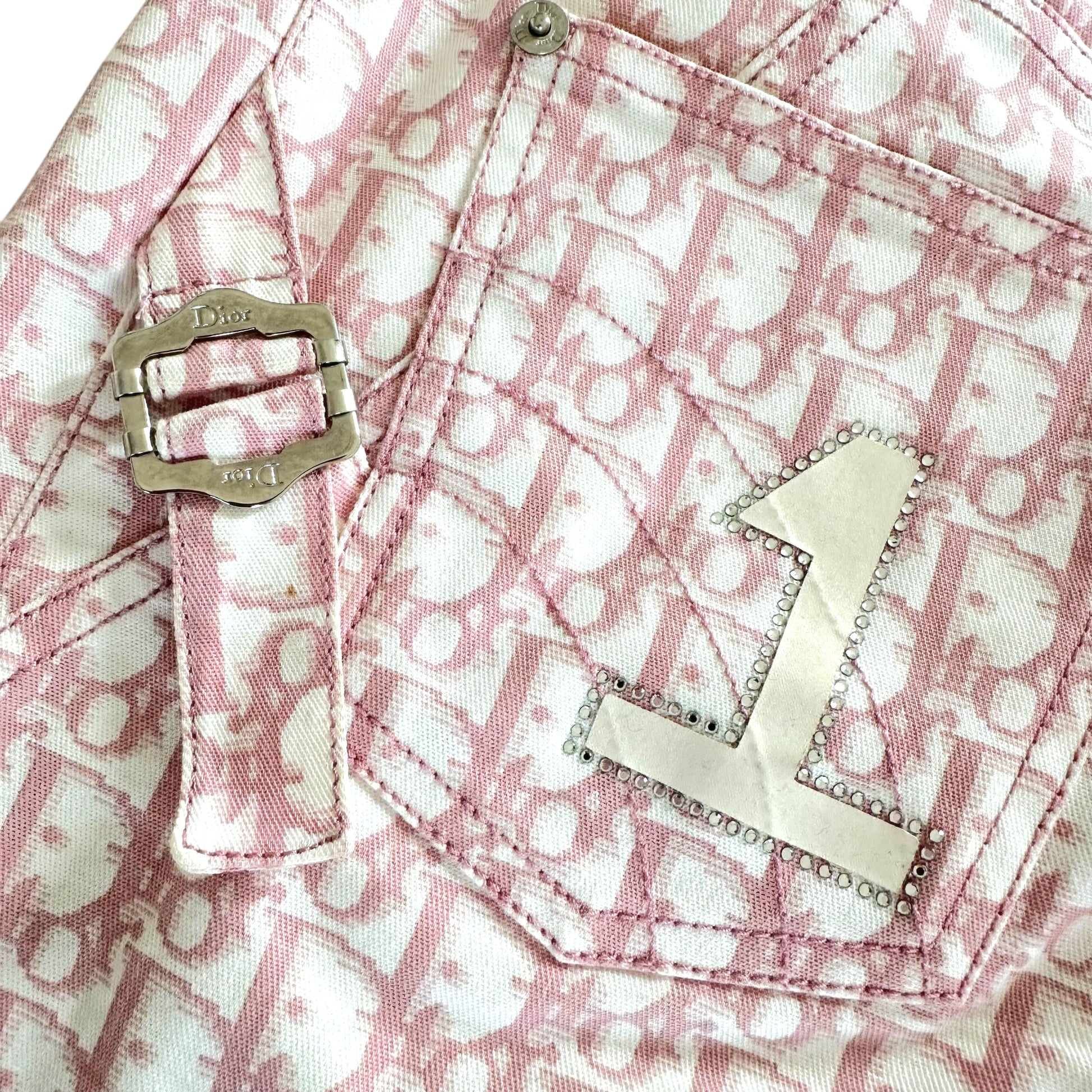 Christian Dior S/S 2004 Pink Trotter Monogram Midi Skirt - Outfit Repeater