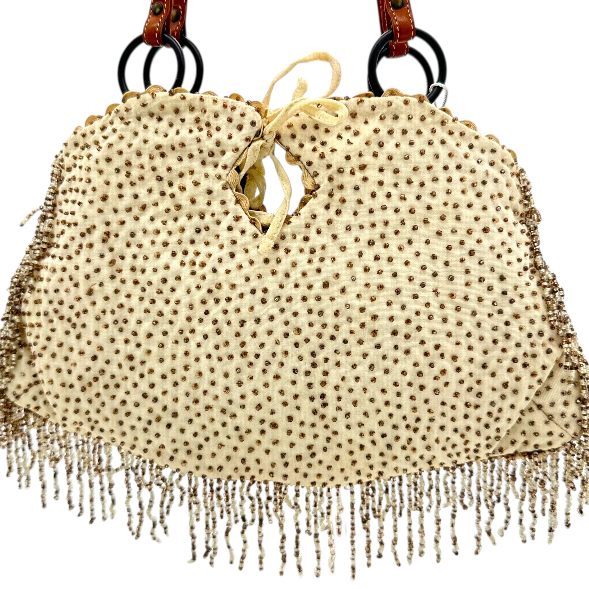 Jamin Puech Ivory Beaded Fringe Shoulder Bag - Outfit Repeater