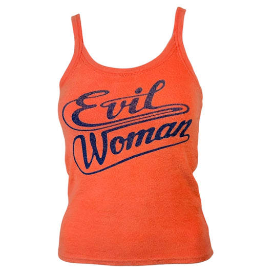 Hysteric Glamour Orange & Blue Evil Woman Graphic Terrycloth Tank