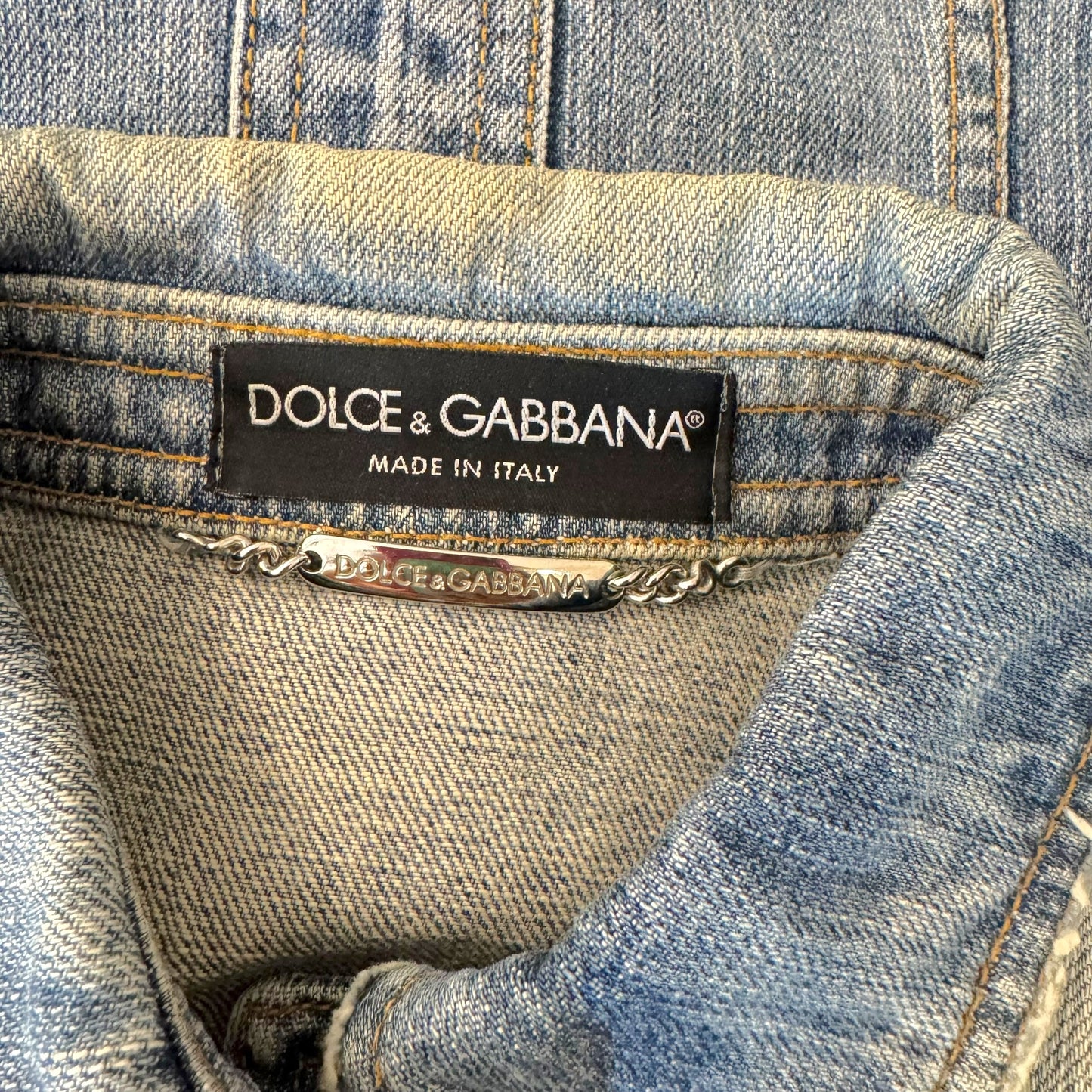Dolce & Gabbana Distressed Denim Crop Jacket - Outfit Repeater