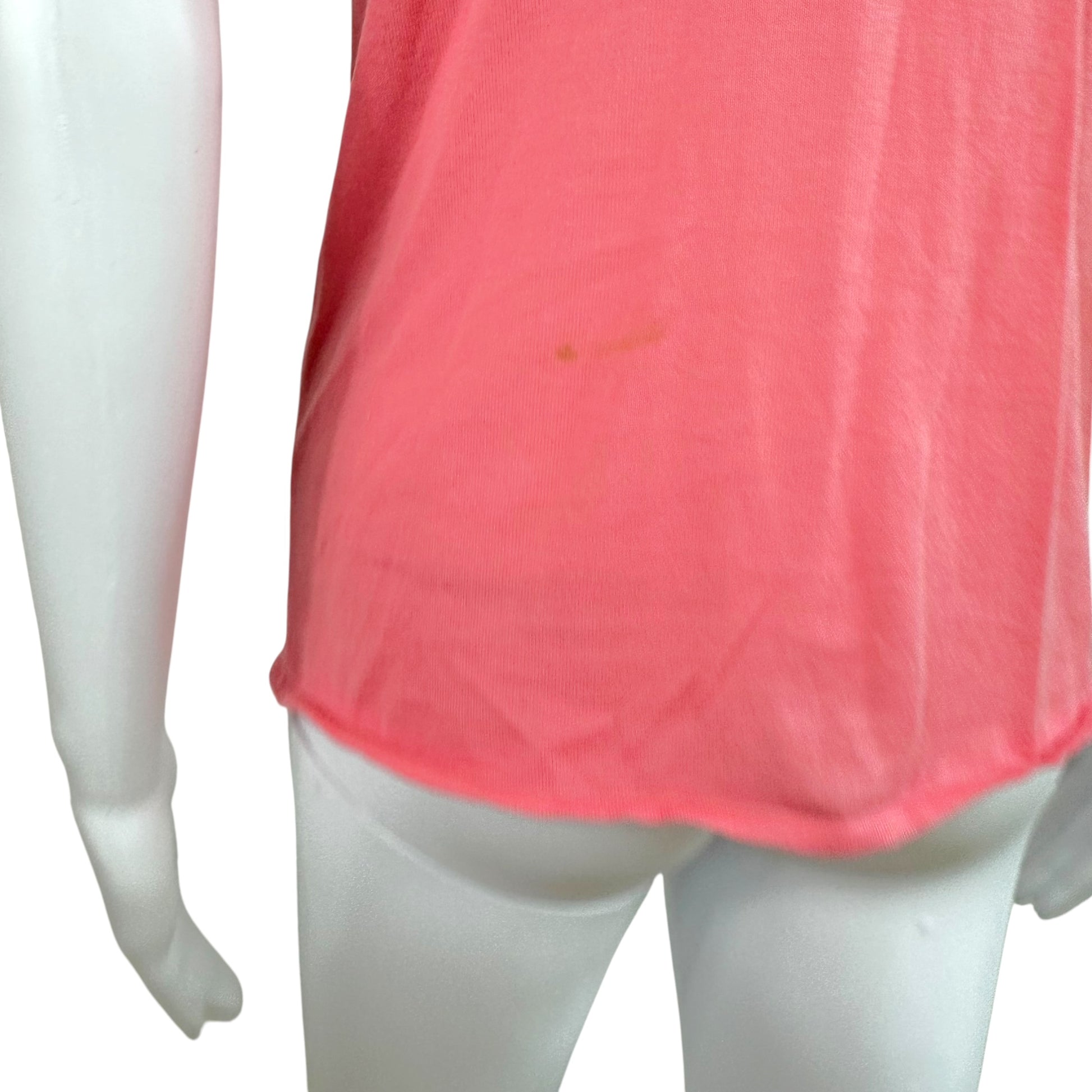Chloe Tank Top Pink Ivory Beaded Neckline Sleeveless