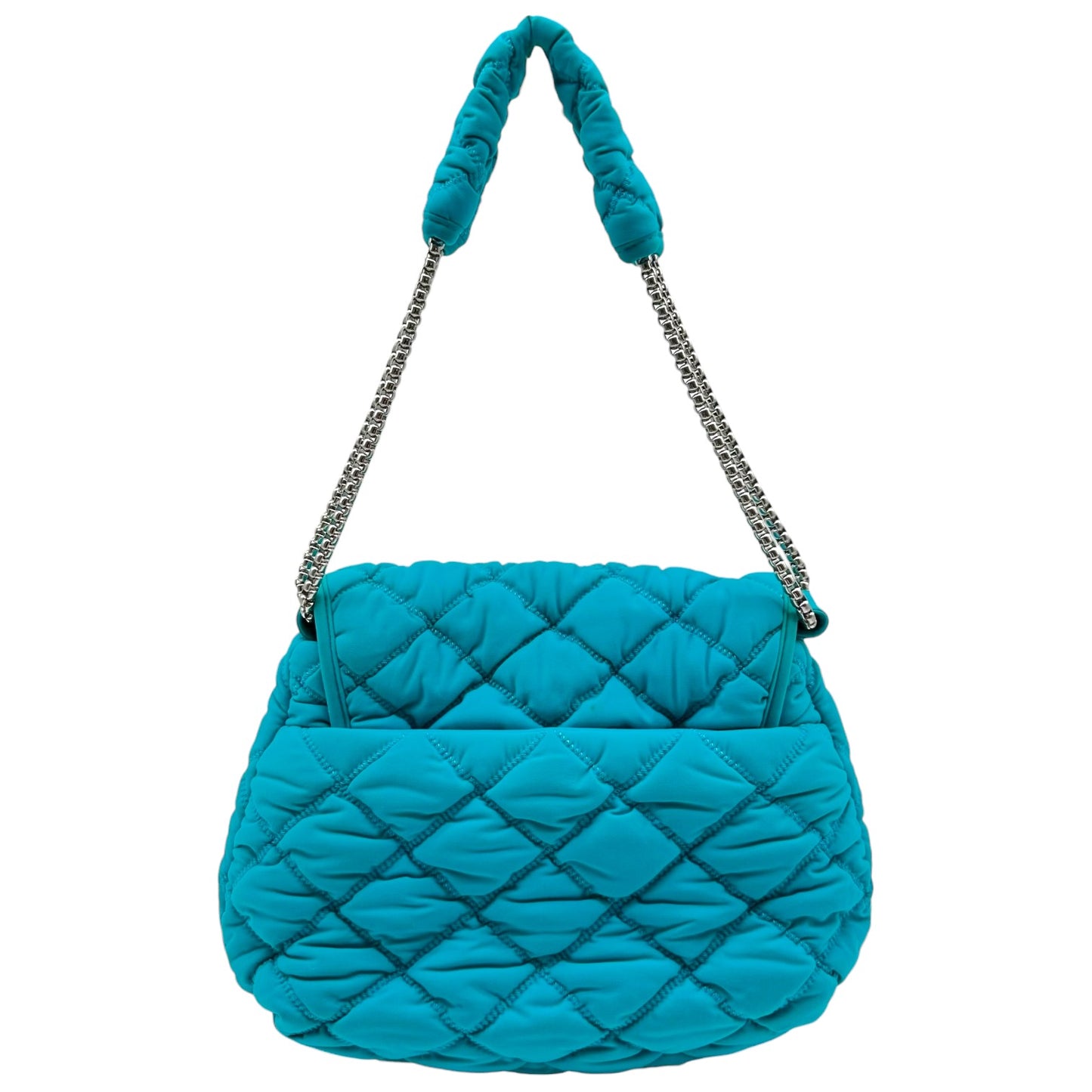 Chanel Turquoise Bubble Quilted Shoulder Bag 2008-09