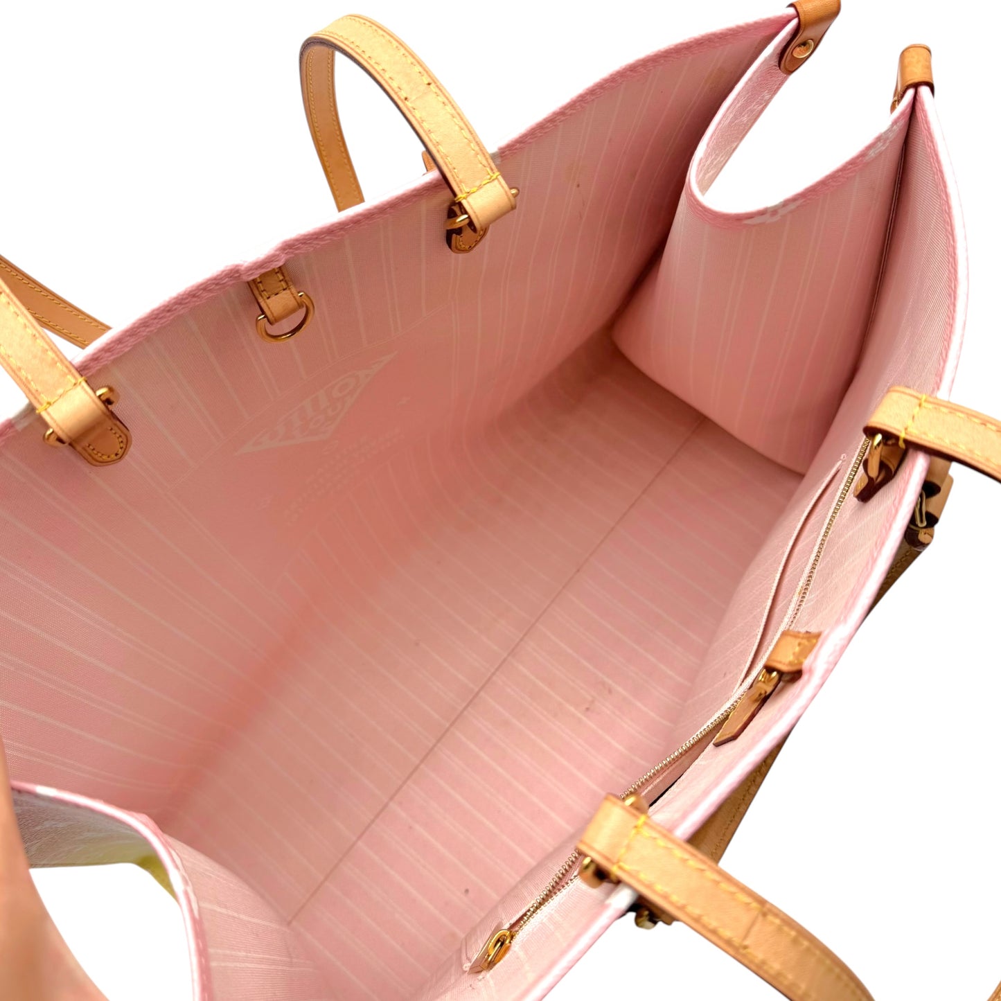 Louis Vuitton Pink & Yellow XL Monogram Ombre OnTheGo GM 2-Way Tote Bag