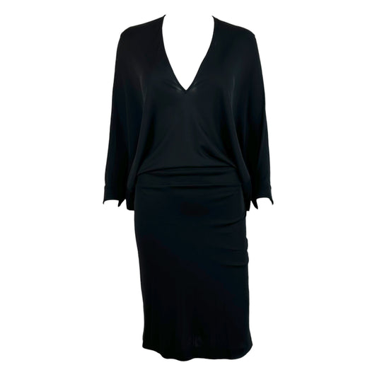 Gucci Black Dolman Sleeve Dress with V-Neckline