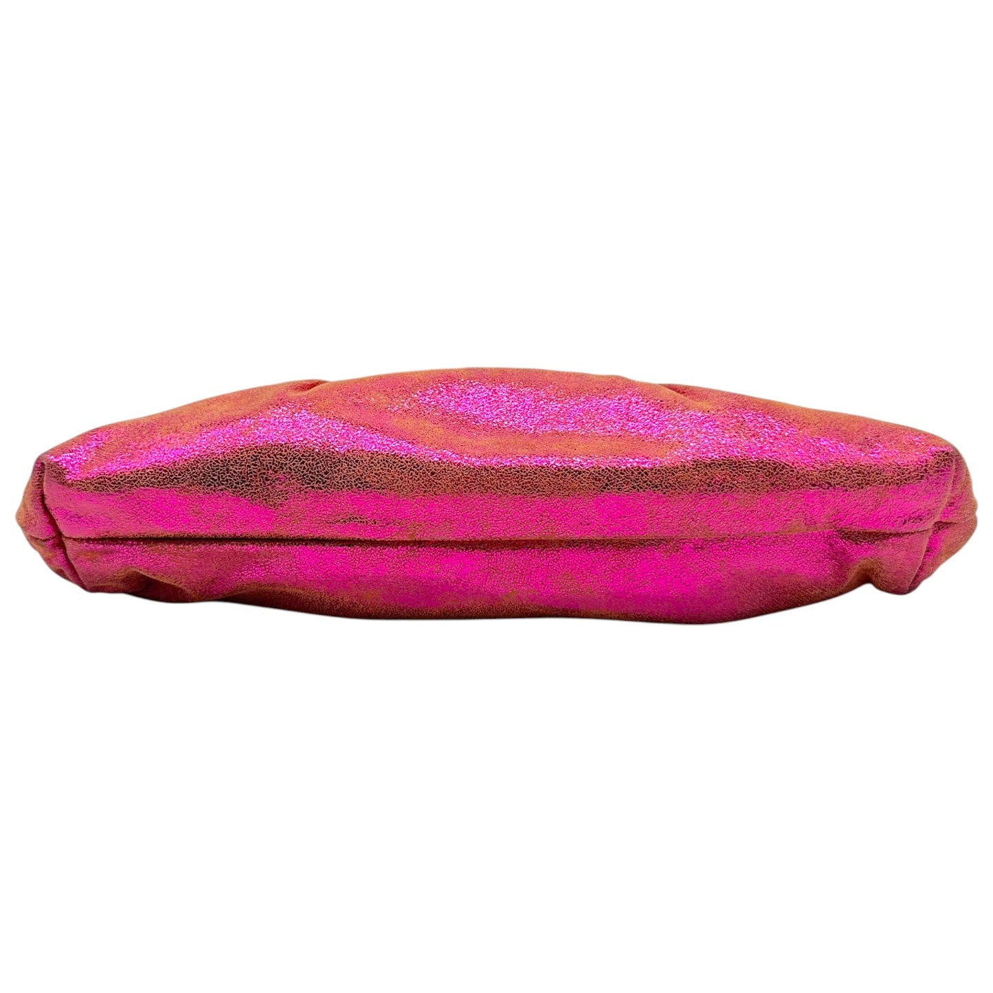 Fendi Metallic Hot Pink Suede Small Chef Shoulder Bag RARE