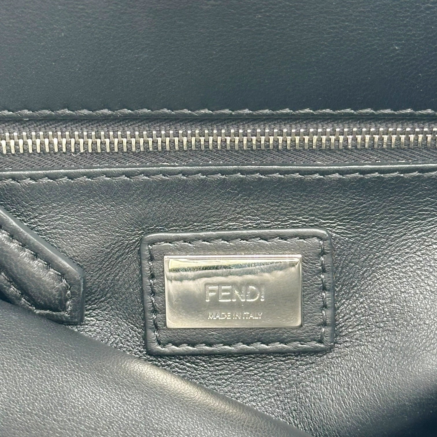 Fendi Mini Peekaboo Bag Black Rabbit Fur Leather Fringe