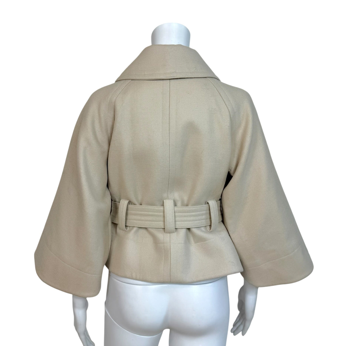 Chloe Fall 2005 Ivory Wool Cropped Wide Sleeve Jacket