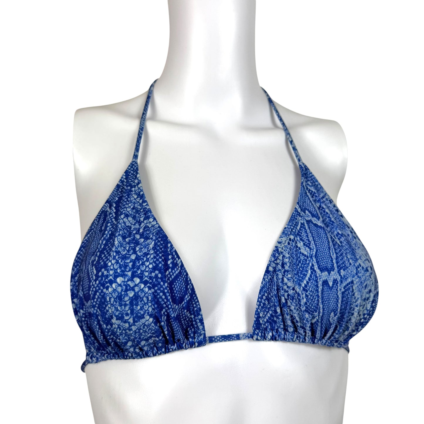 Roberto Cavalli Blue Python Print Bikini Set