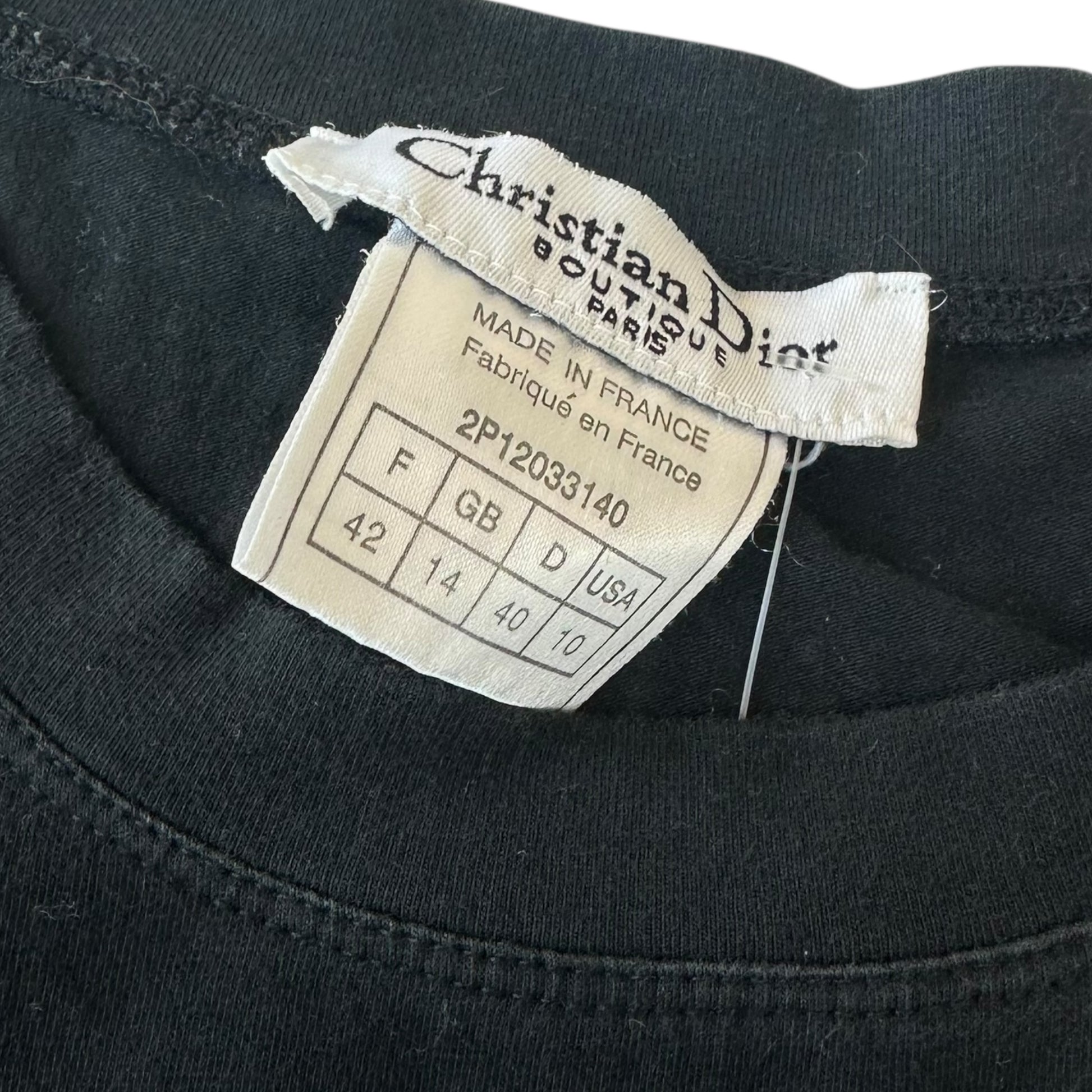 Christian Dior S/S 2002 Black Rhinestone J'Adore Dior T-Shirt - Outfit Repeater