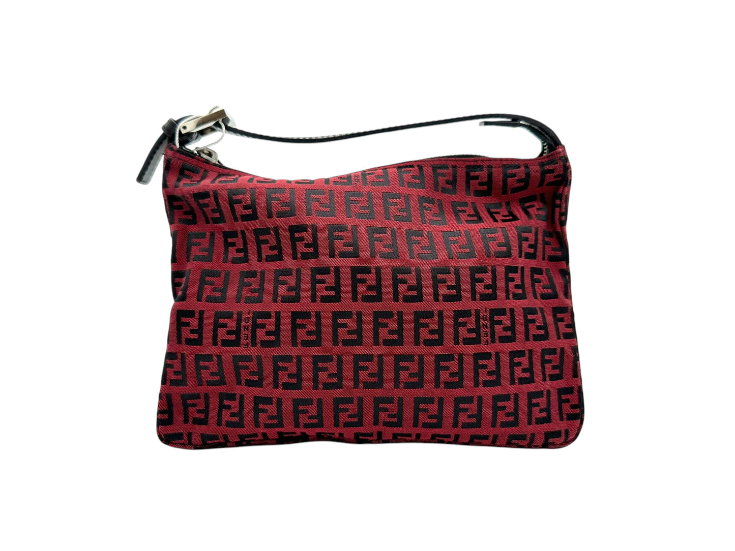 Fendi Red & Black Zucchino Monogram Pochette Bag - Outfit Repeater
