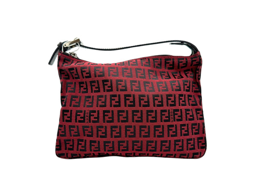 Fendi Red & Black Zucchino Monogram Pochette Bag - Outfit Repeater