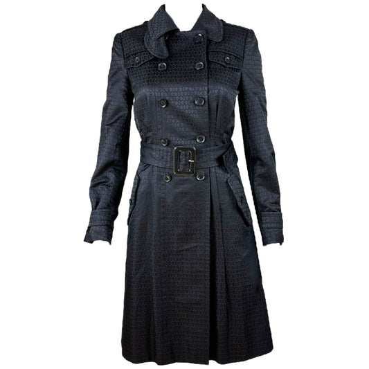 Gucci 2007 Black Monogram Trench Coat