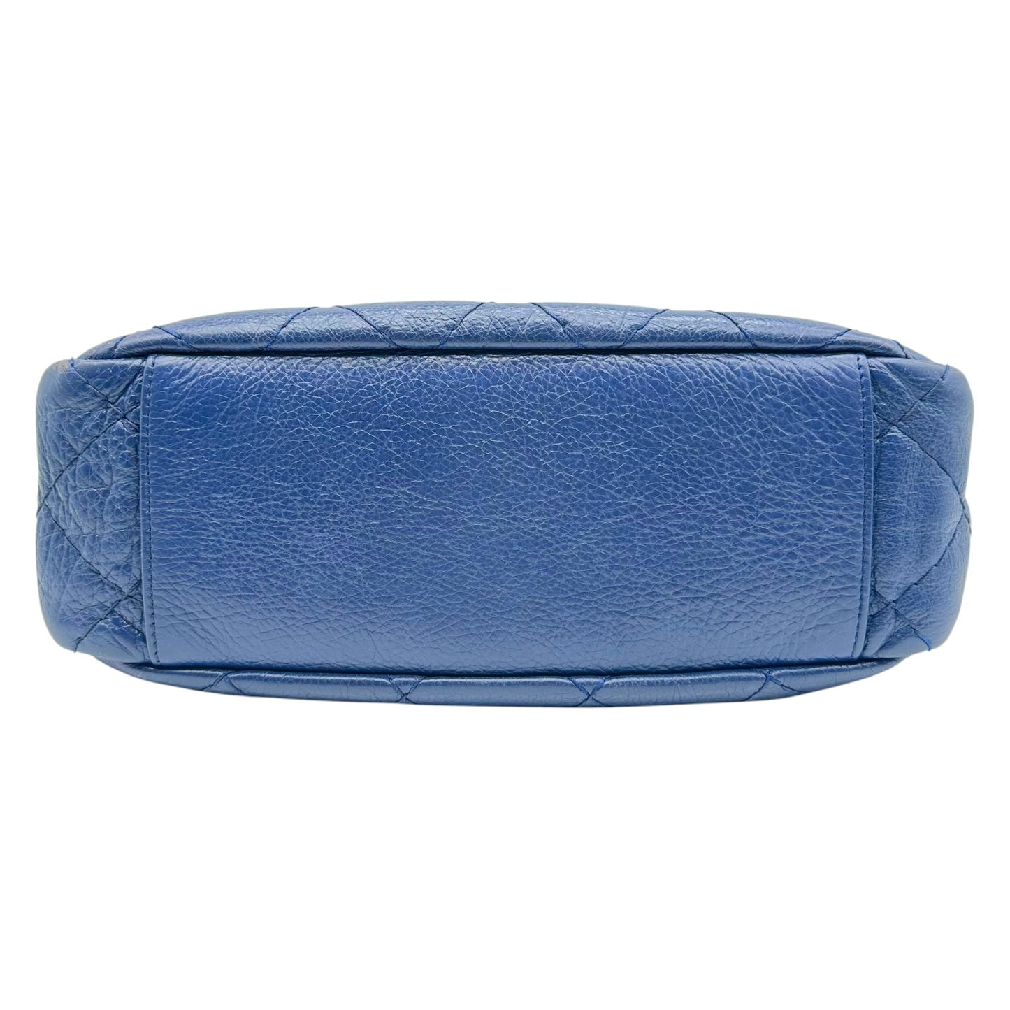 Chanel Blue Wild Stitch Matelasse Shoulder Flap Bag 2009-10
