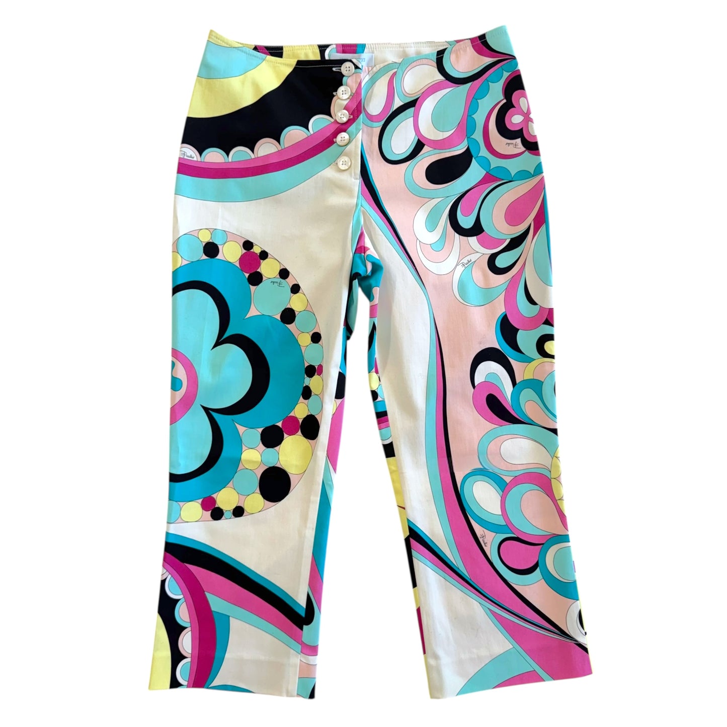 Emilio Pucci Multicolor Printed Capri Pants
