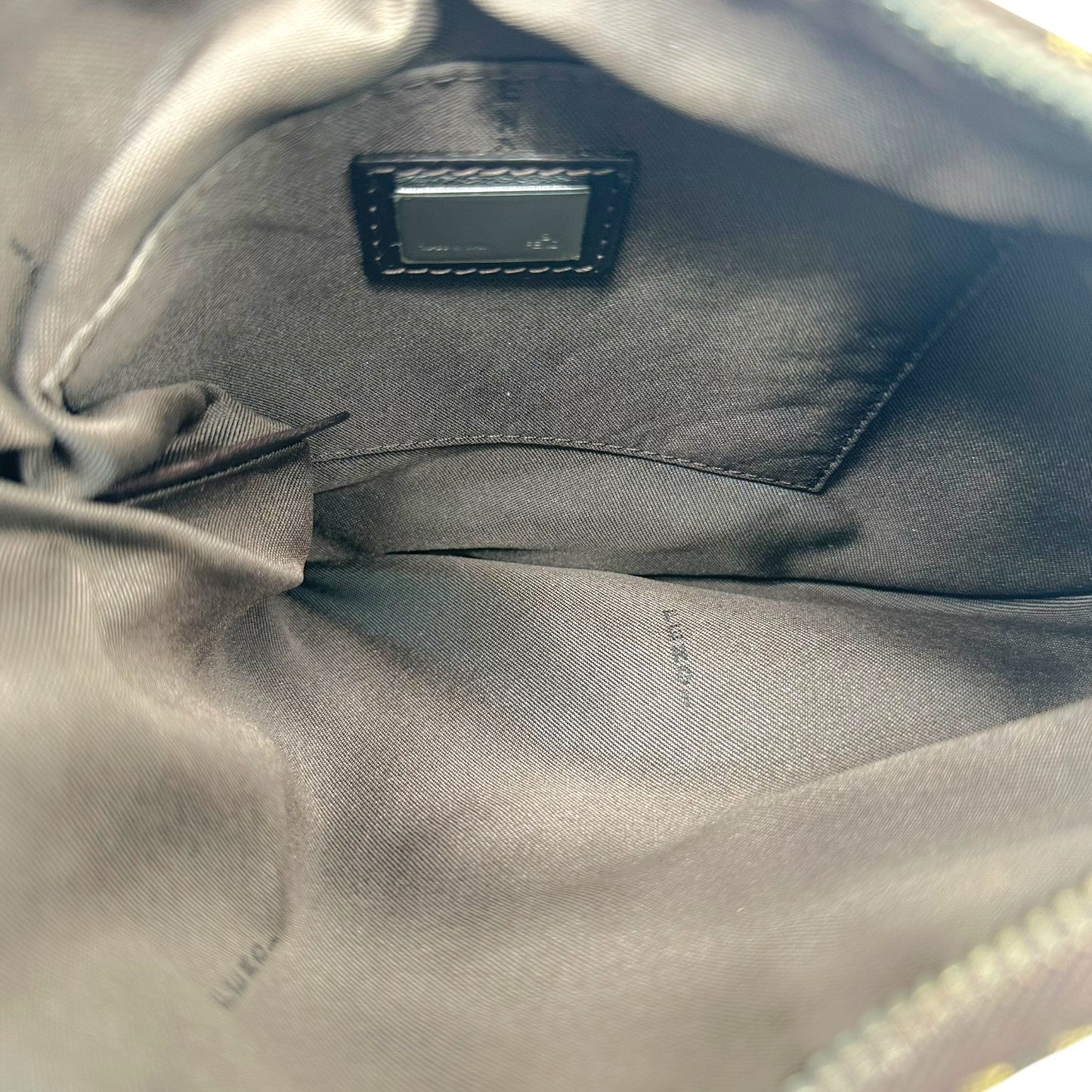 Fendi Brown & Tan Zucchino Monogram Oyster Bag