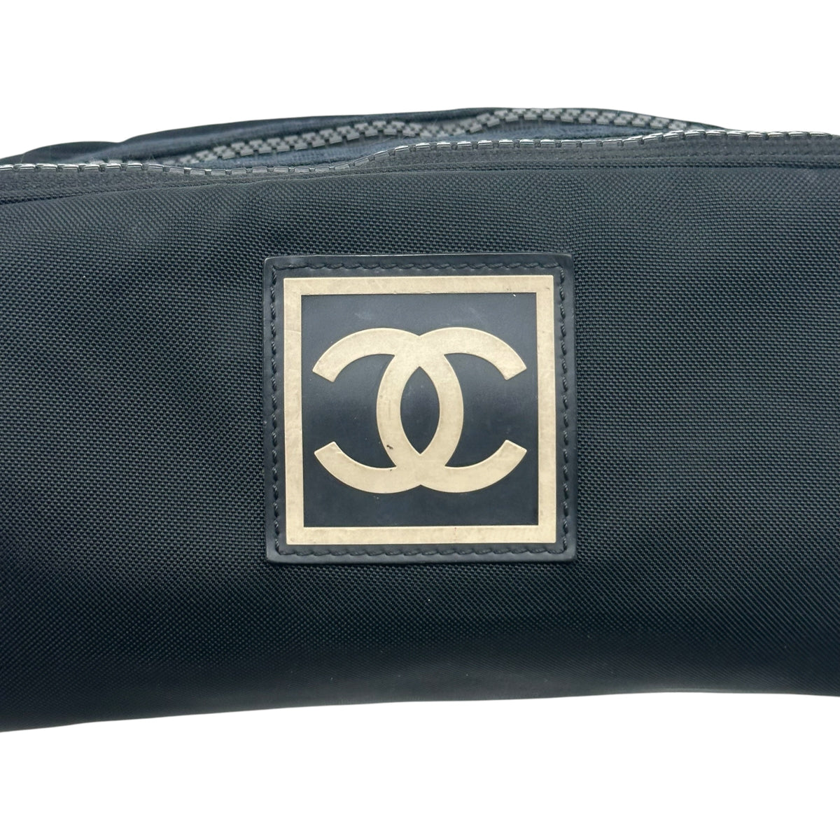 Chanel Sport Black Nylon Multi-Zip Cosmetic Bag 2002-03