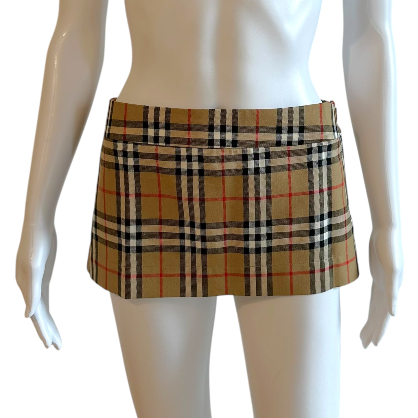 Burberry x Vivienne Westwood Nova Check Plaid Micro Mini Skirt