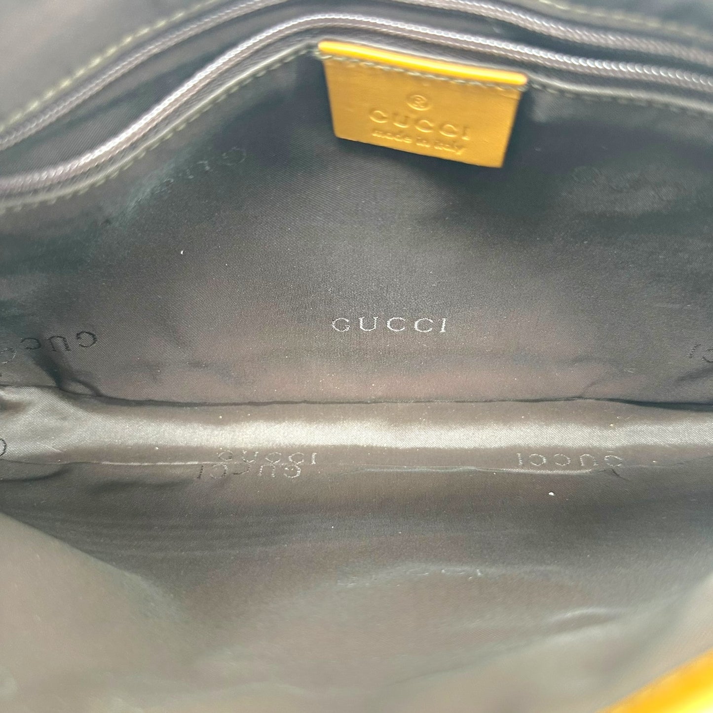 Gucci Tan Monogram Canvas & Stripe Shoulder Jackie Bag