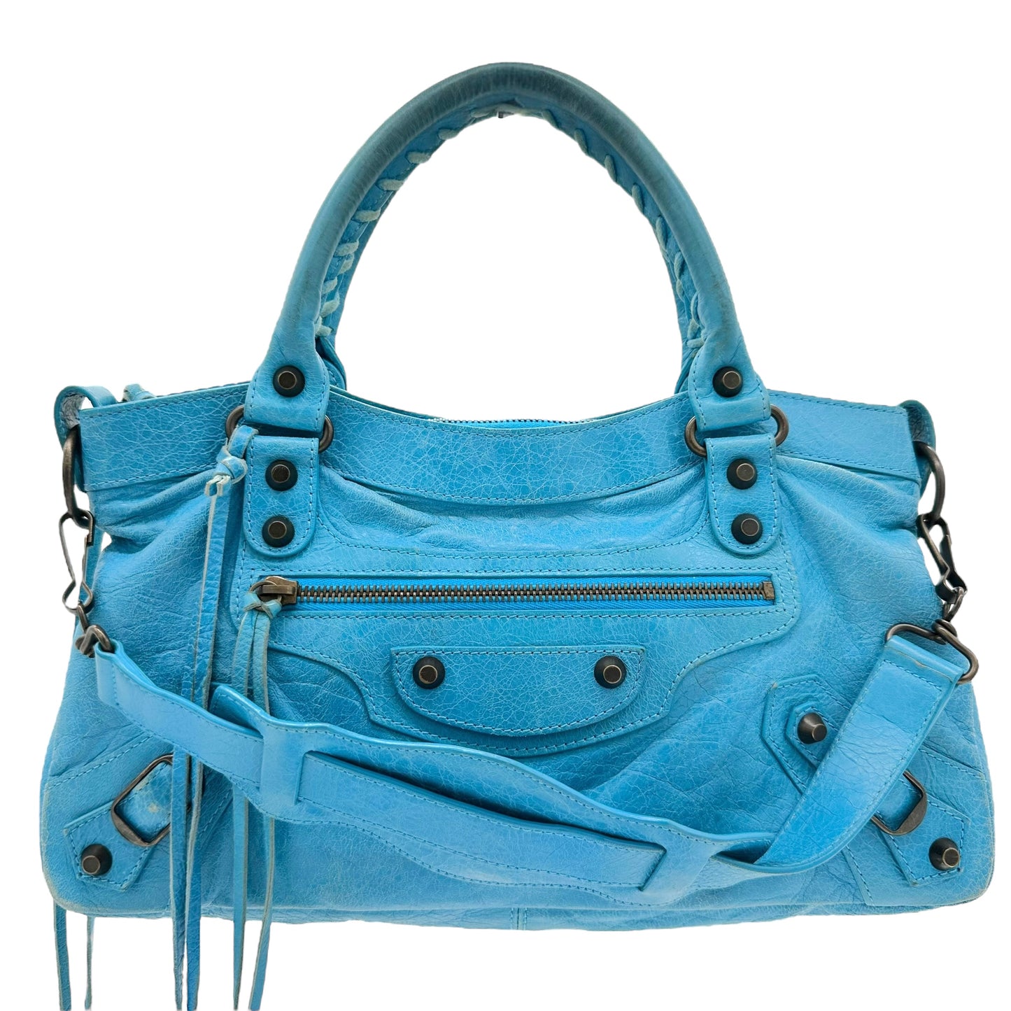 Balenciaga Bright Blue First City Bag - Outfit Repeater