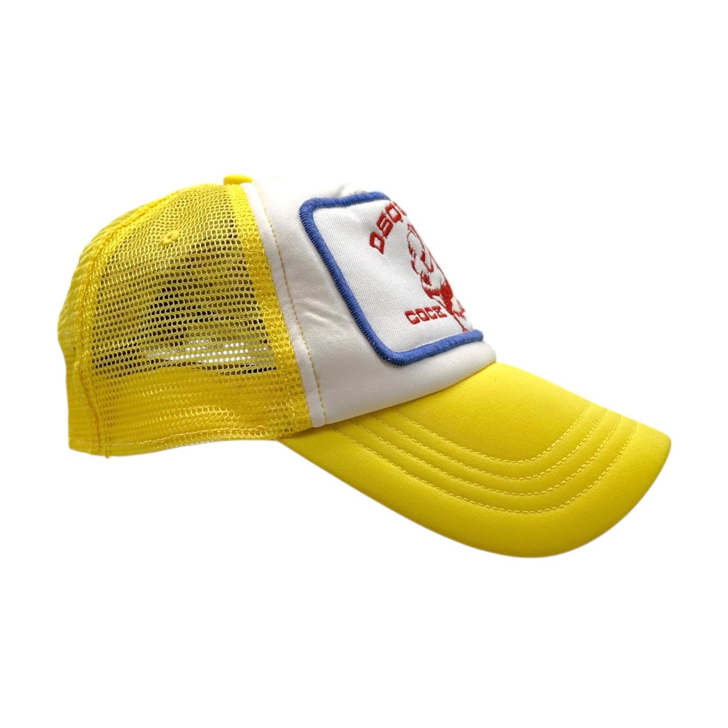 Dsquared2 Yellow Cock-Age Chicken Graphic Trucker Hat
