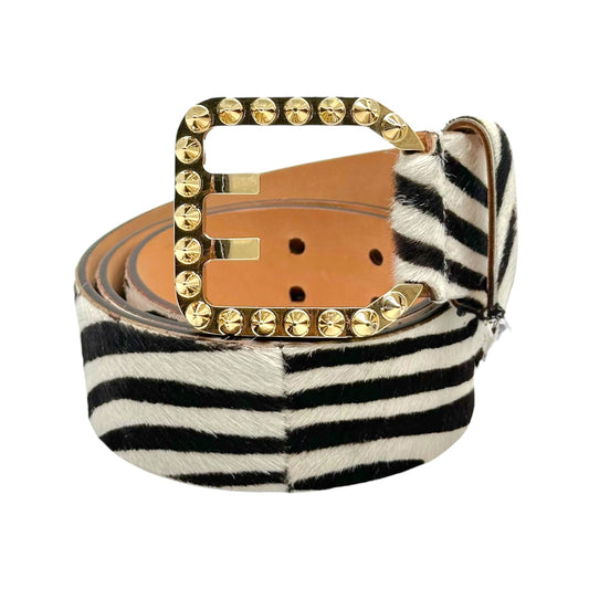 Dsquared2 Zebra Print Ponyhair Waist Belt