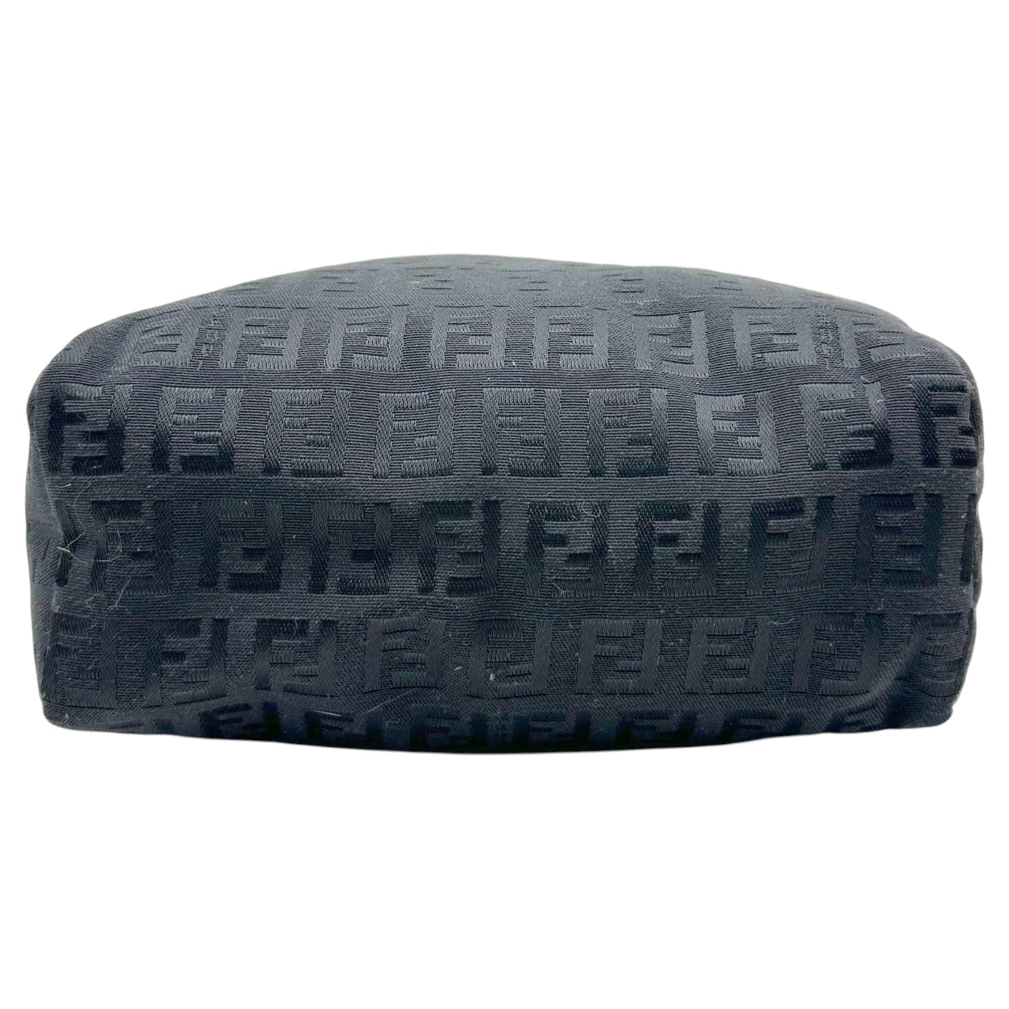 Fendi Black Zucchino Monogram Small Square Pochette Bag