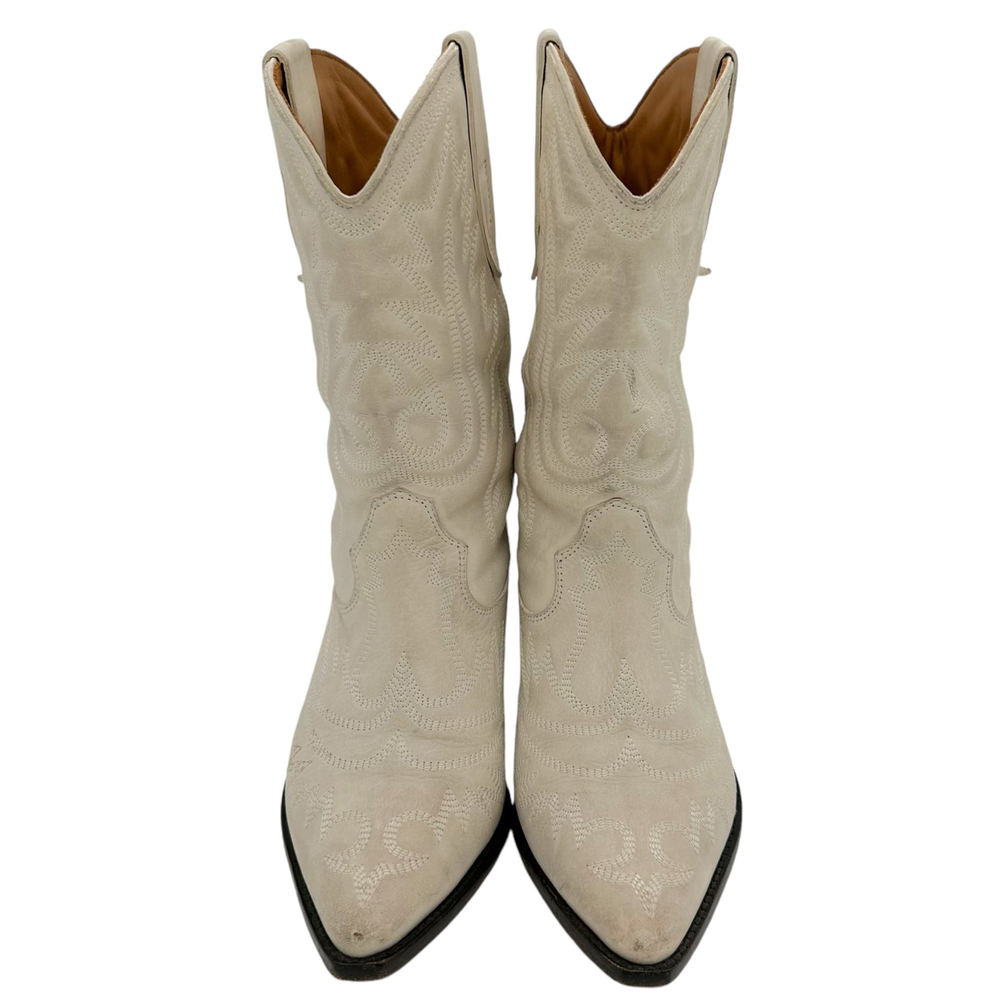 Isabel Marant Ivory Cowboy Boots