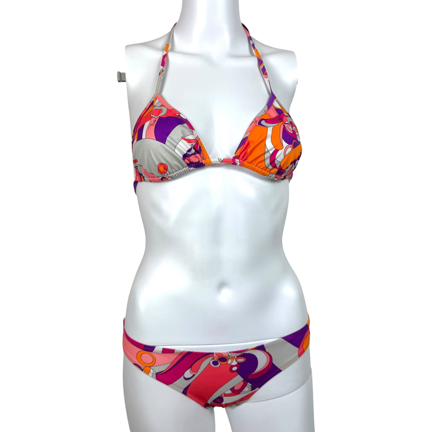 Emilio Pucci Pink & Orange Printed Bikini Set NEW