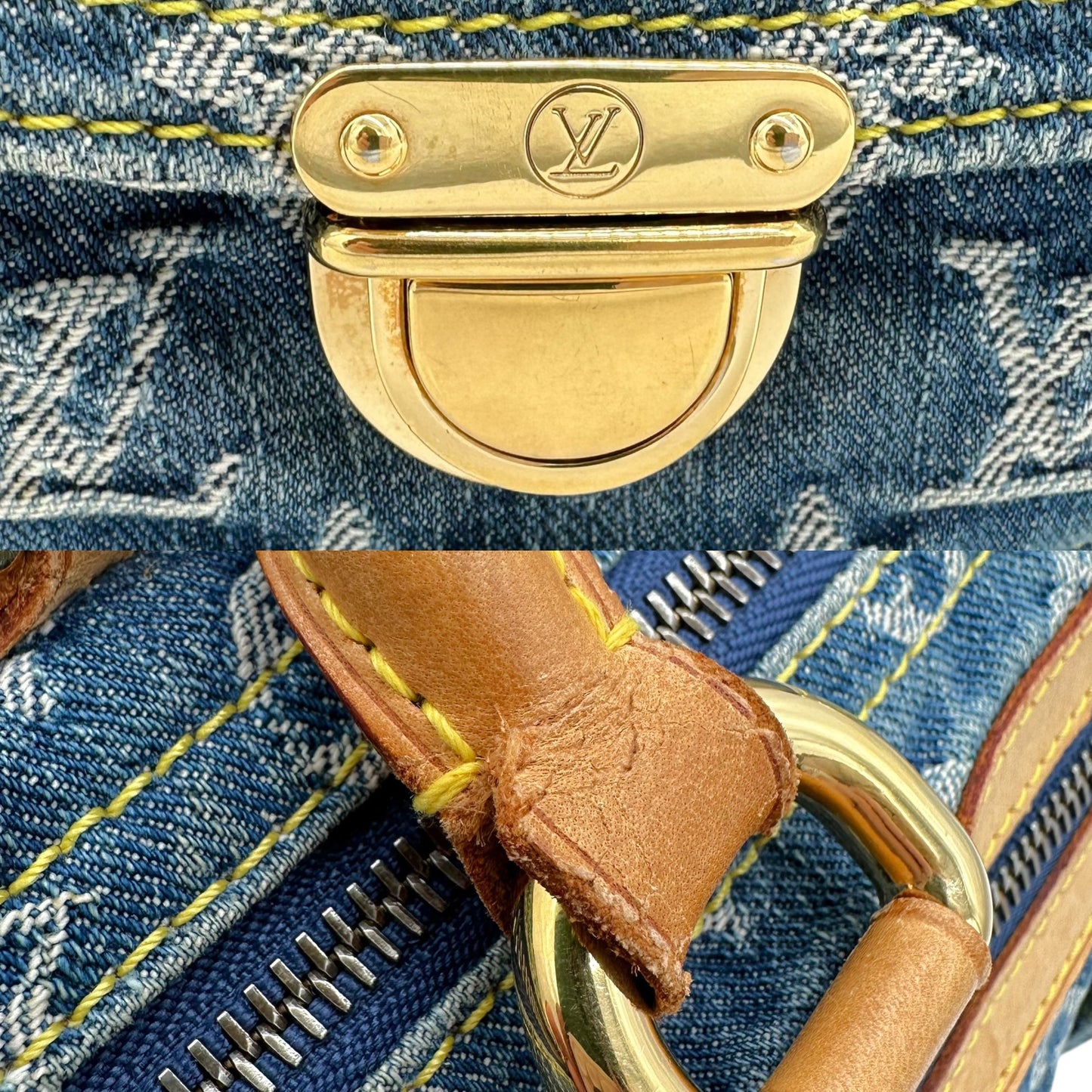 Louis Vuitton Blue Denim Speedy 25 Bag - Outfit Repeater