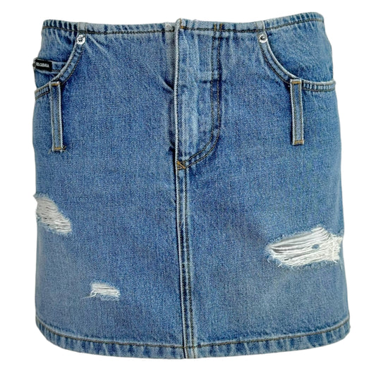 Dolce & Gabbana Distressed Denim Mini Skirt - Outfit Repeater
