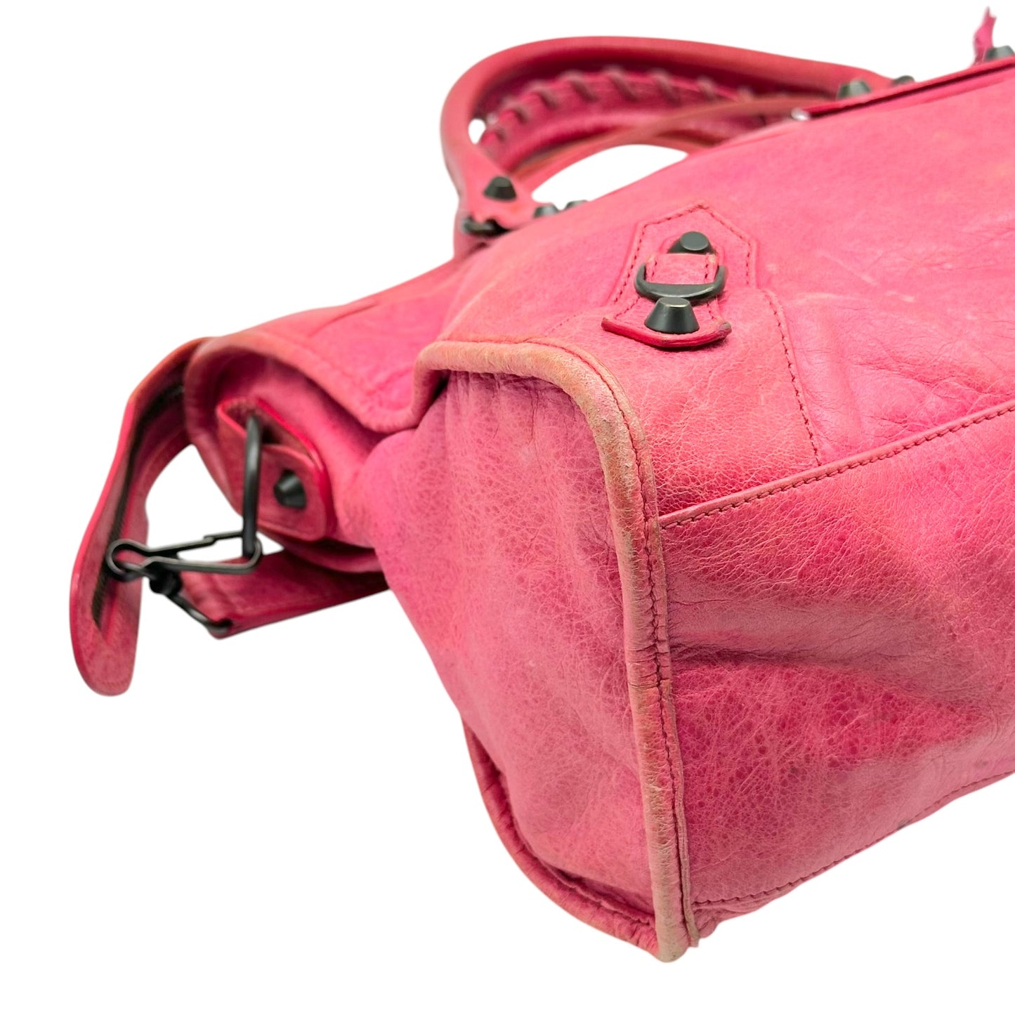 Balenciaga Hot Pink Leather City 2-Way Bag
