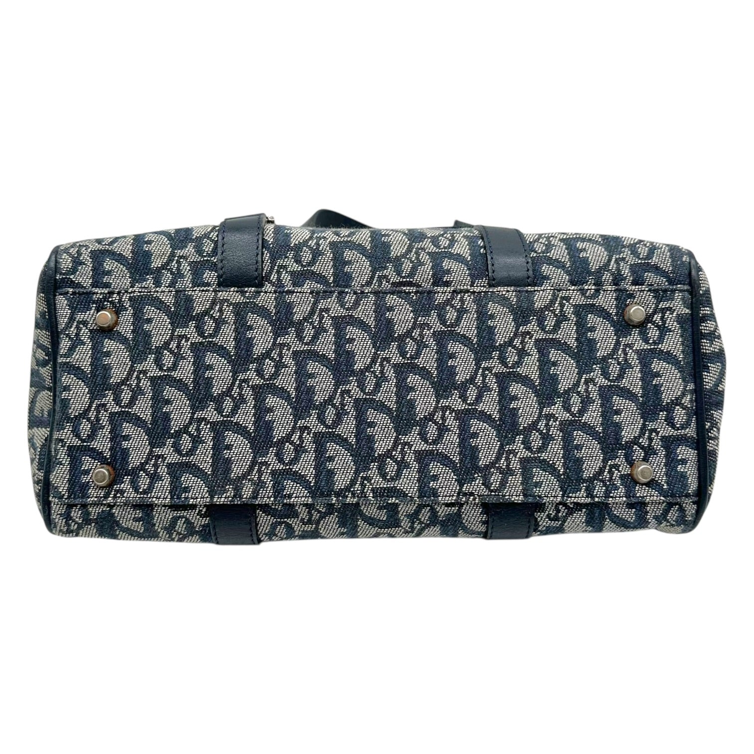 Christian Dior Navy Blue Trotter Monogram Shoulder Bag