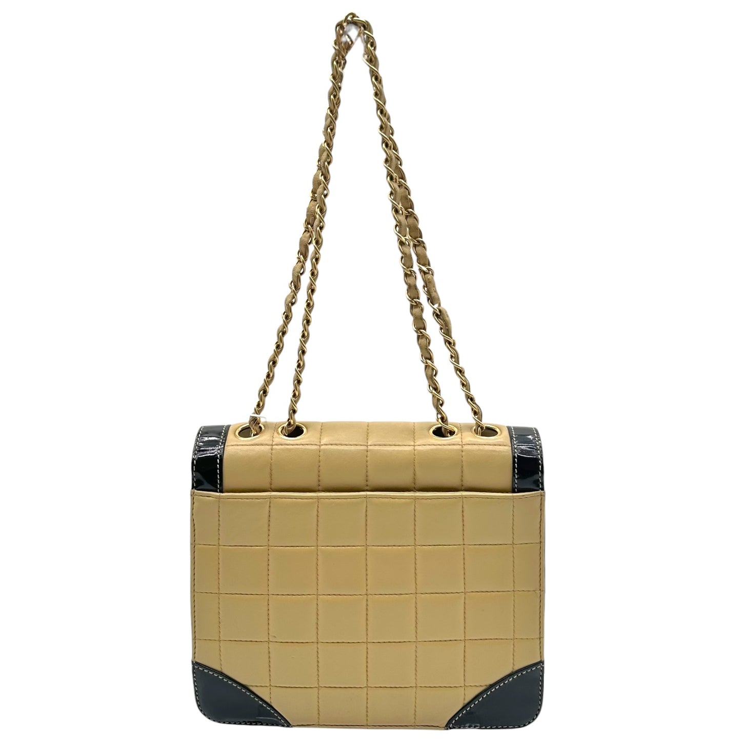 Chanel Tan & Black Chocolate Bar Shoulder Bag 2000-02