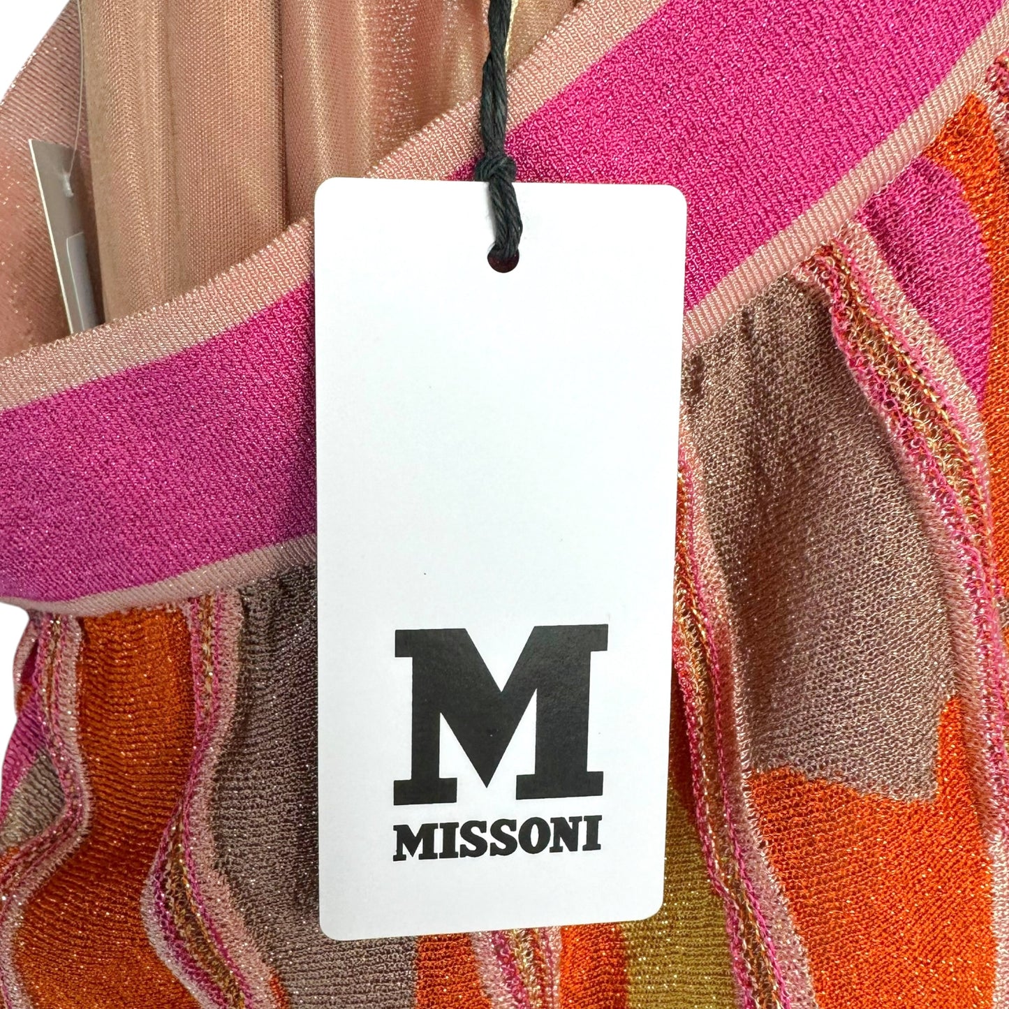 Missoni Pink & Orange Knit Flared Midi Skirt