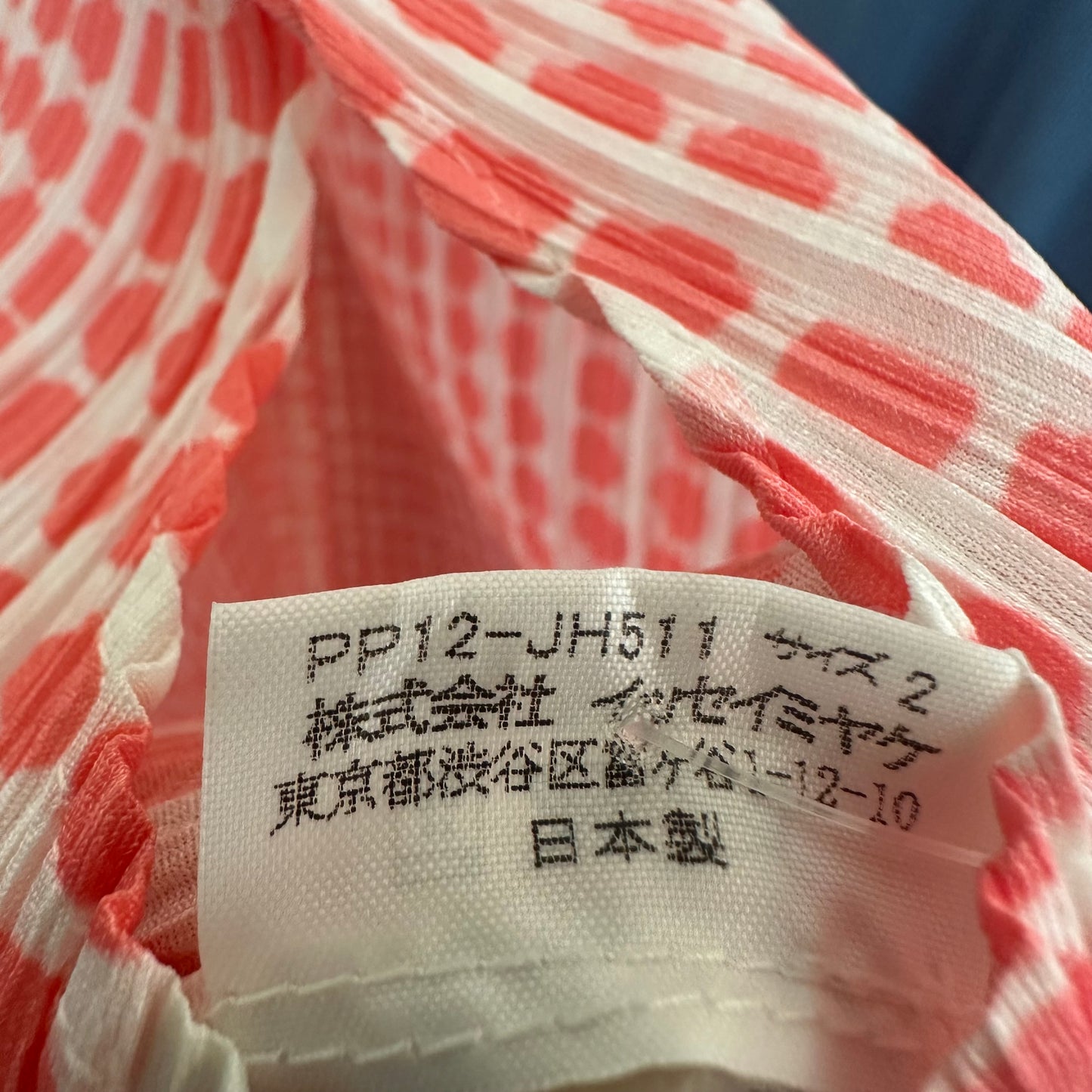Issey Miyake Pleats Please Pink & White Polka Dot Maxi Dress