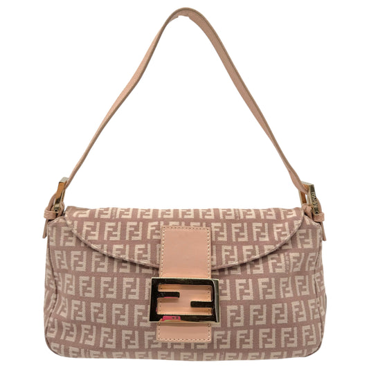 Fendi Pink Zucchino Monogram Fold-Over Baguette Bag - Outfit Repeater
