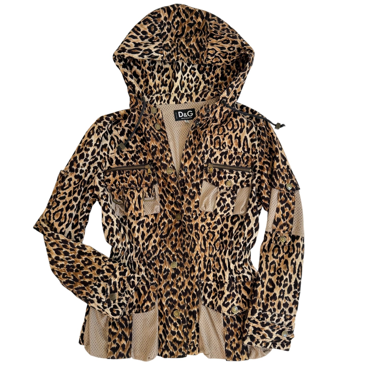 Dolce & Gabbana Leopard Print Jacket Midi Short Set