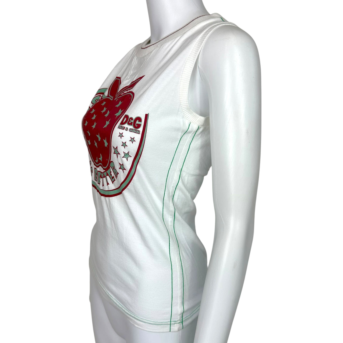 D&G Dolce & Gabbana 'Bigger is Better' Strawberry Graphic Tank