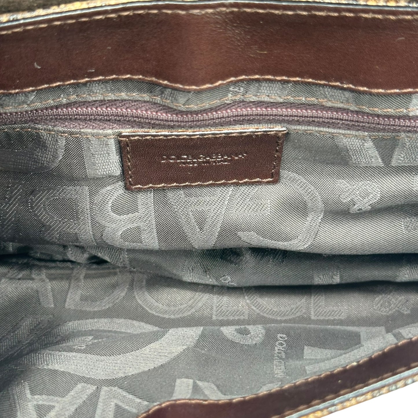 Dolce & Gabbana Brown Lizard Skin Shoulder Bag - Outfit Repeater