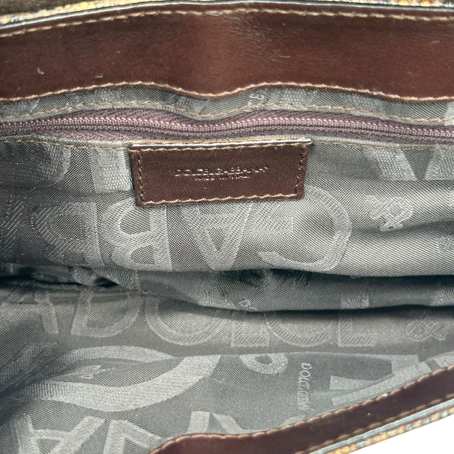 Dolce & Gabbana Brown Lizard Skin Shoulder Bag - Outfit Repeater