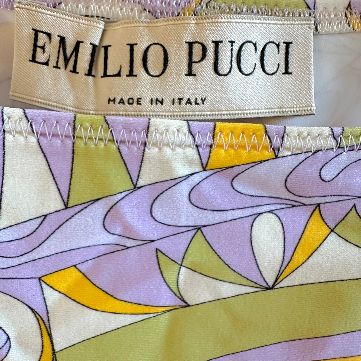 Emilio Pucci Purple Yellow & Green Printed Crop Tank NEW