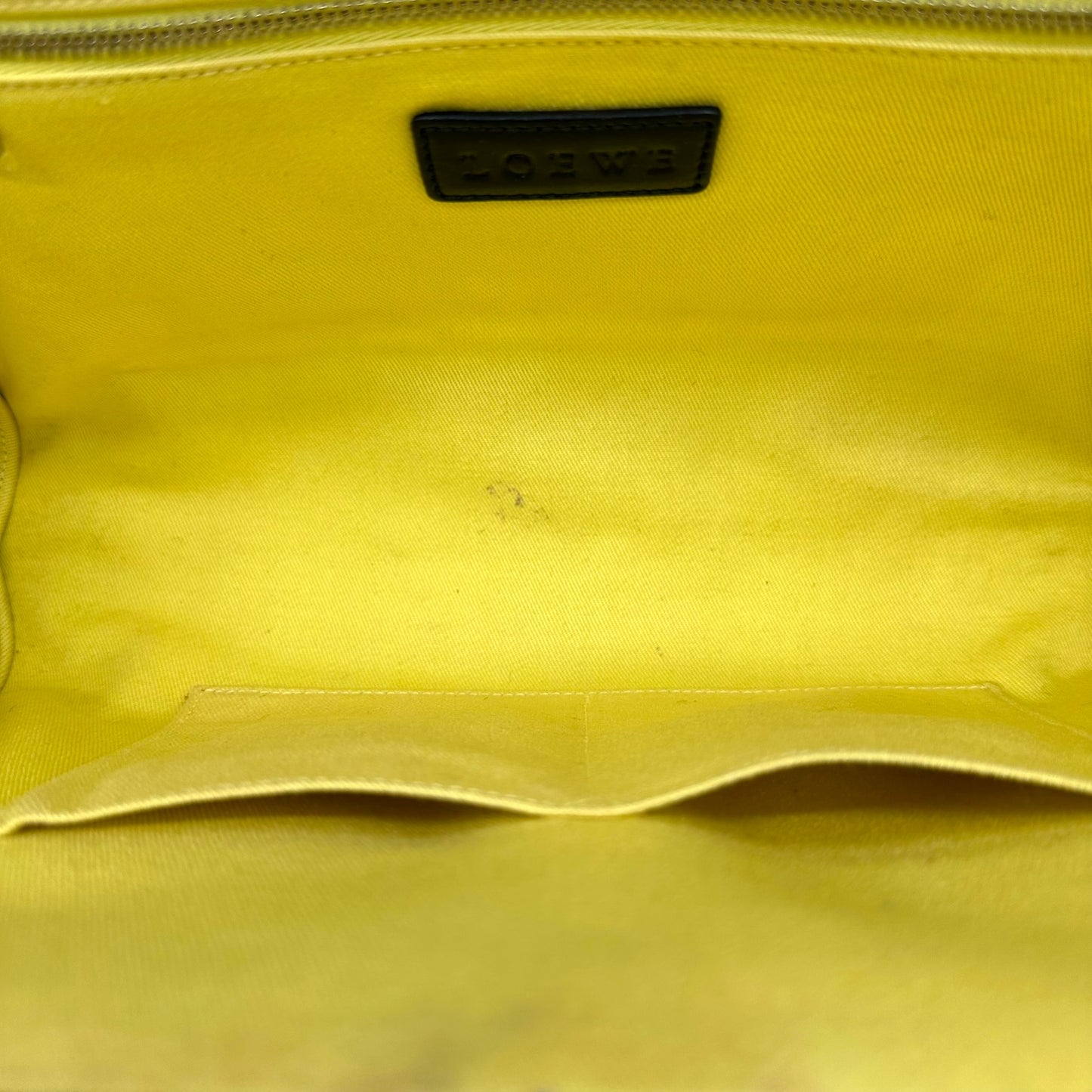 Loewe Black Studded Leather Logo Kisslock Pochette Bag