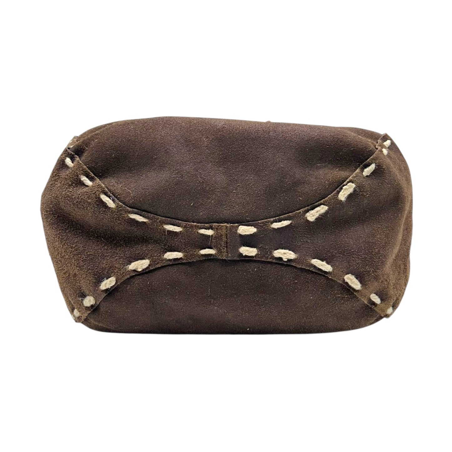 Dolce & Gabbana Brown Suede Whipstitch Bucket Bag - Outfit Repeater