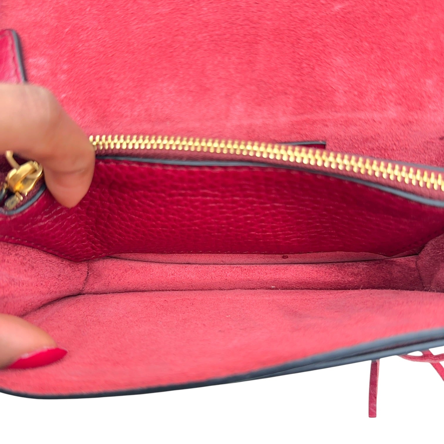 Valentino Red Fringe Trim Handbag