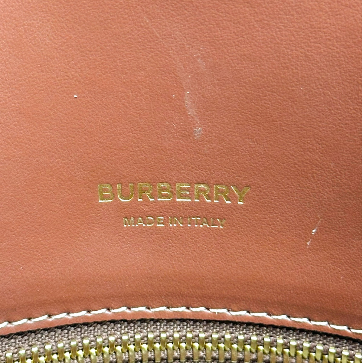 Burberry Mini Tote Bag Black Leather Nova Check Plaid