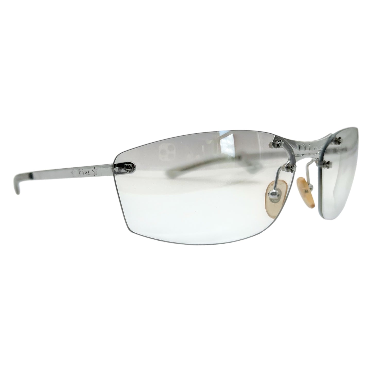 Christian Dior DiorPop Silver Rimless Sunglasses - Outfit Repeater