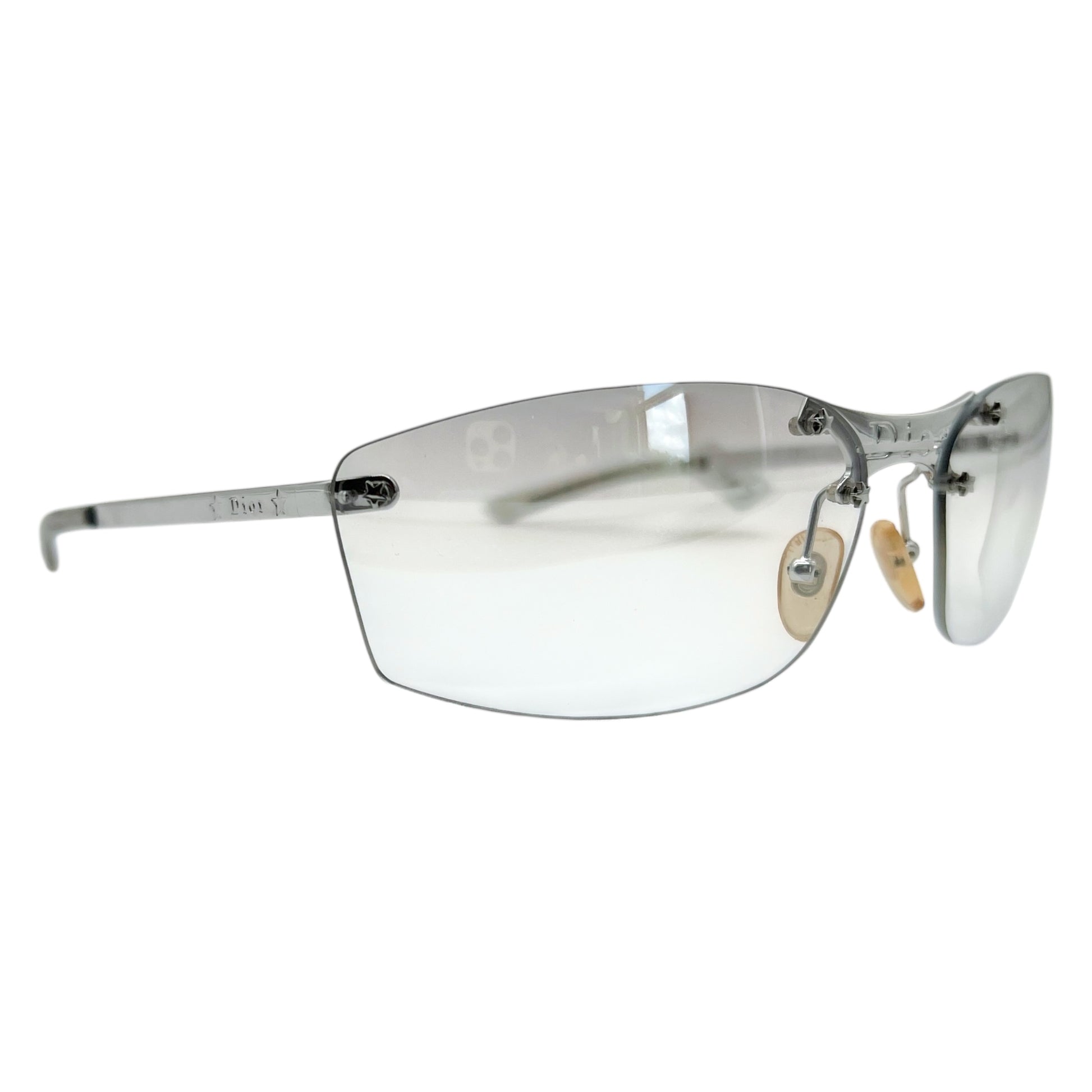 Christian Dior DiorPop Silver Rimless Sunglasses - Outfit Repeater